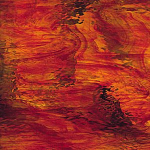 Vidrio Rojo Ambar Oscuro Veteado Waterglass