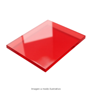 Vidrio Bullseye Rojo Transparente